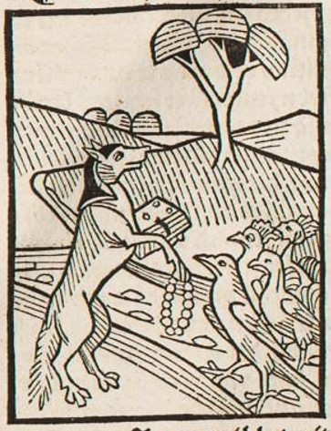 Datei:Fuchsmönch, Rabe und Hennen (Druck 1490, 14v).jpg