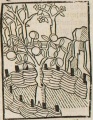 Dornbusch und Feigenbaum (Druck 1490, 54v)