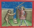 Affe und Spielmann (Cgm 254, 60v)