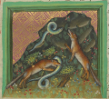 Fuchs und Schlange (MS Egerton 1121, 34v)