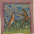 Affe und Fuchs I (MS Egerton 1121, 72r)