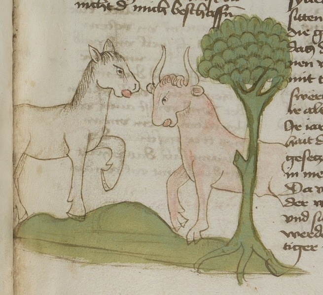 Datei:Pferd und Ochse (MS 653, 175r).jpg