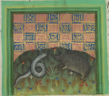 Igel und Natter (MS Egerton 1121, 28r)