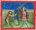 Affe und Schauspieler (Cgm 254, 60v)