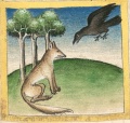 Rabe und Fuchs I (Cgm 254, 45r)